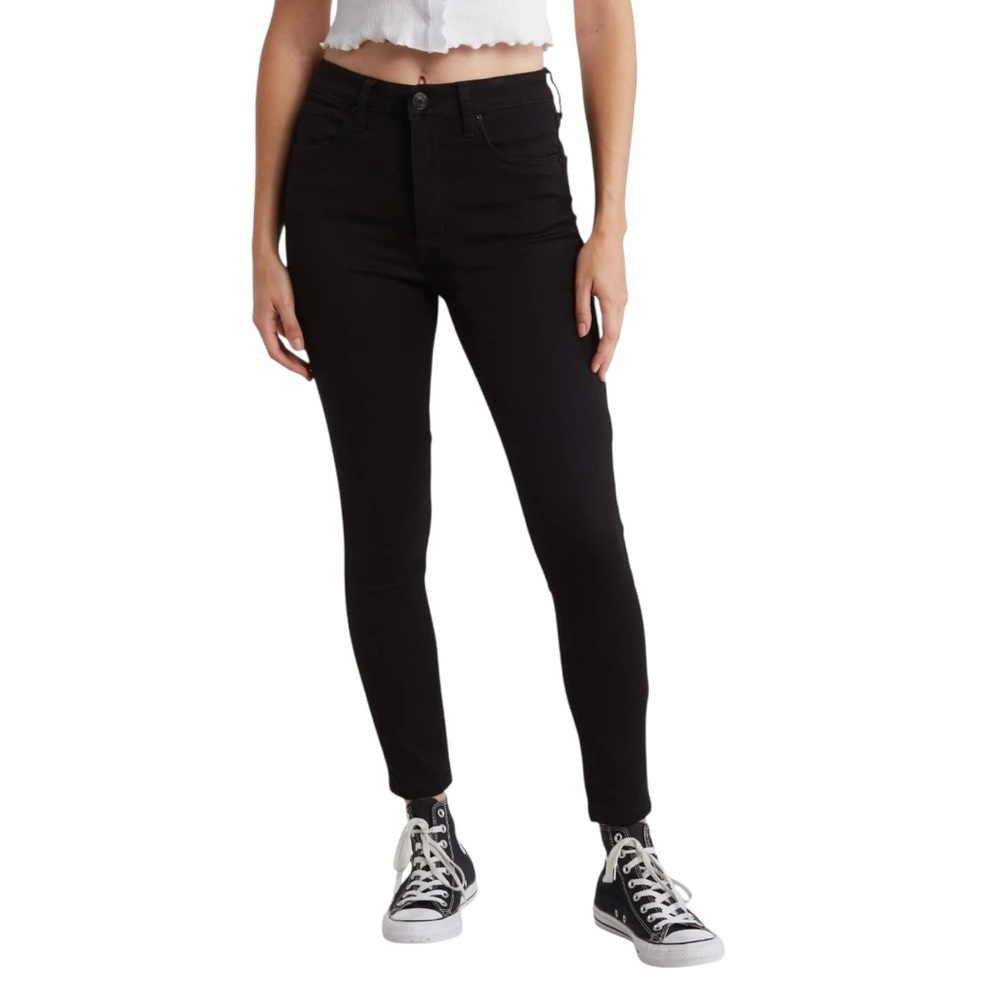 STS Blue High Rise Black Skinny Jeans – Ankle Fit Soft Stretch